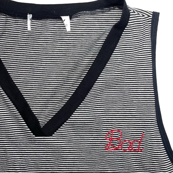 Wildfox Bad Embroidery Stripe Tank - Picture 3 of 9